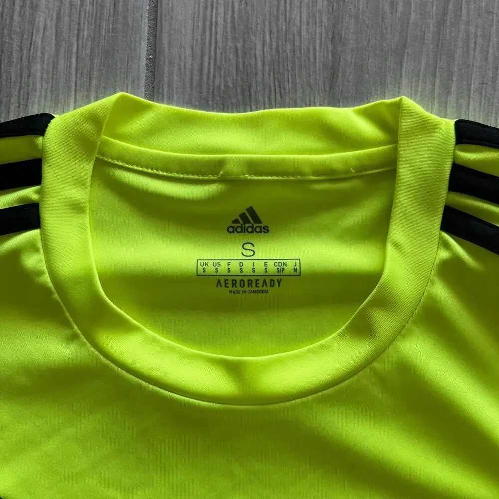 Adidas Men's SM Squadra 21 Aeroready Neon Yellow Long Sleeve Goal Keeper Jersey